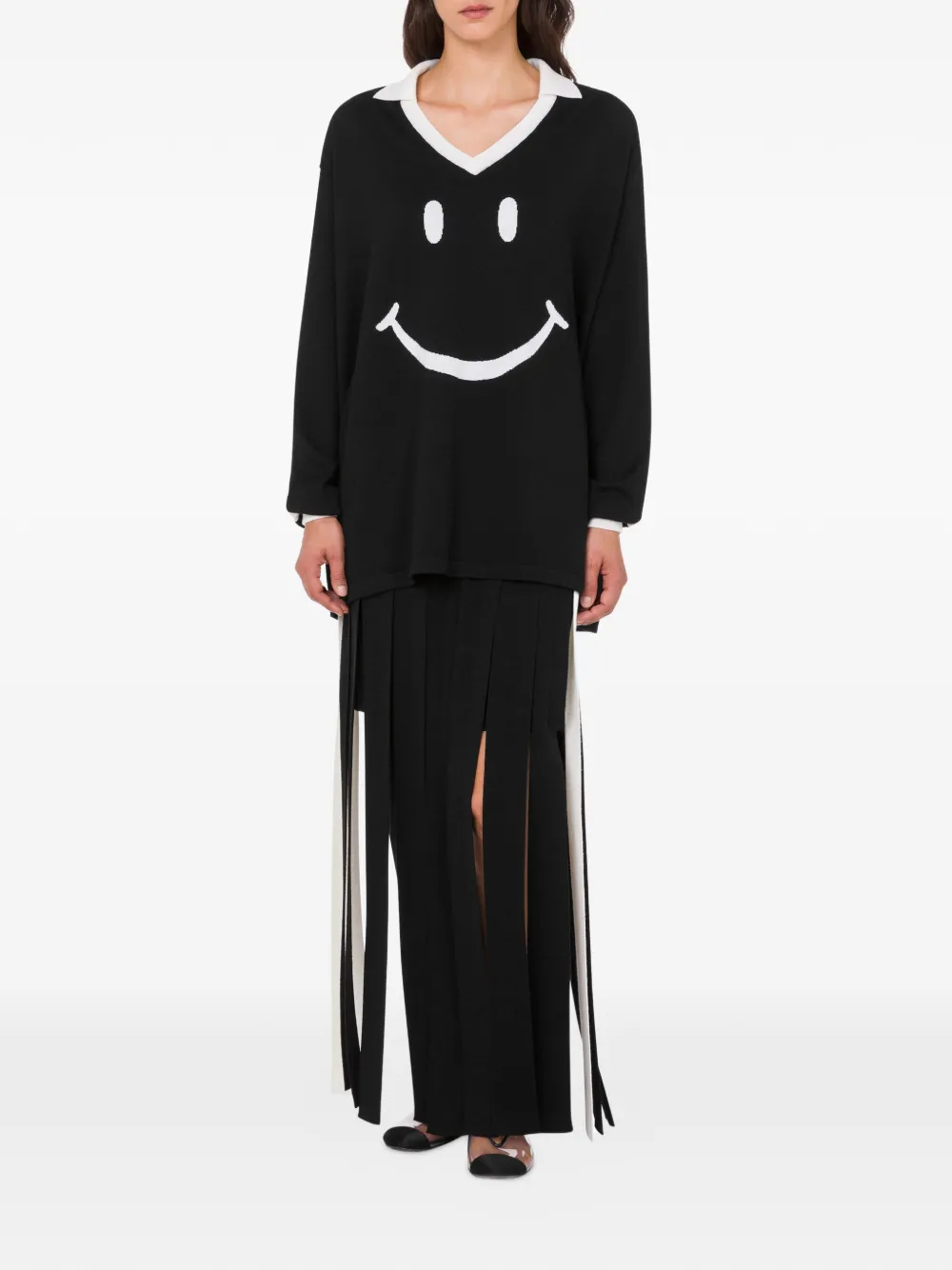 Moschino Maxi-plooirok - Zwart