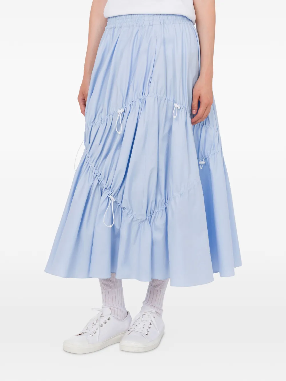Moschino Gesmockte rok met elastische taille Blauw