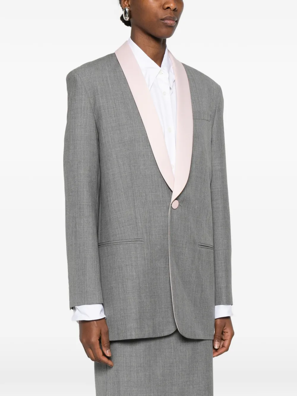  Moschino Shawl-lapel Blazer - Grey 