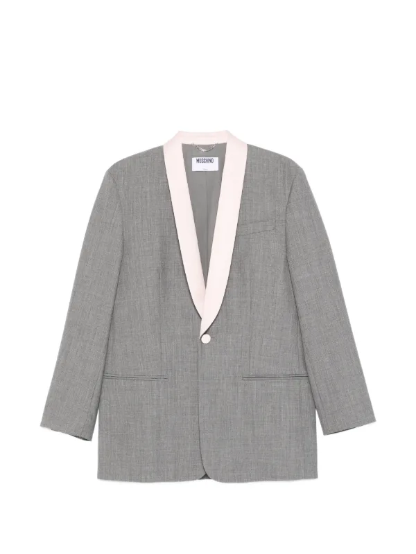Moschino Shawl-lapel Blazer in Grey