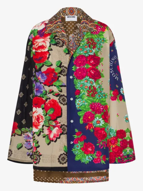 Moschino floral-print silk shirt