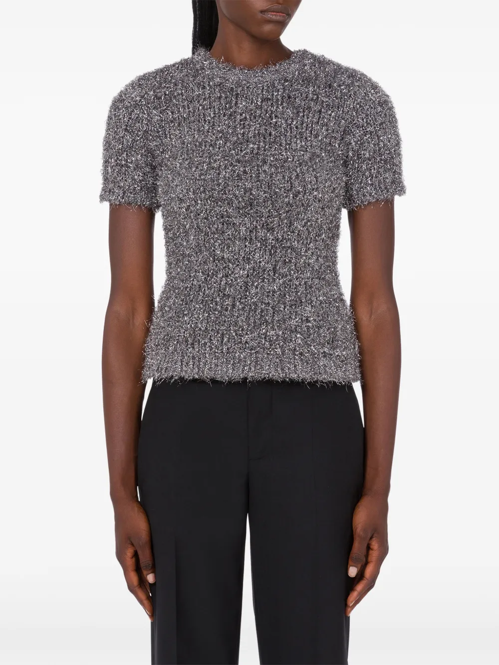 Moschino Top met korte mouwen Zilver