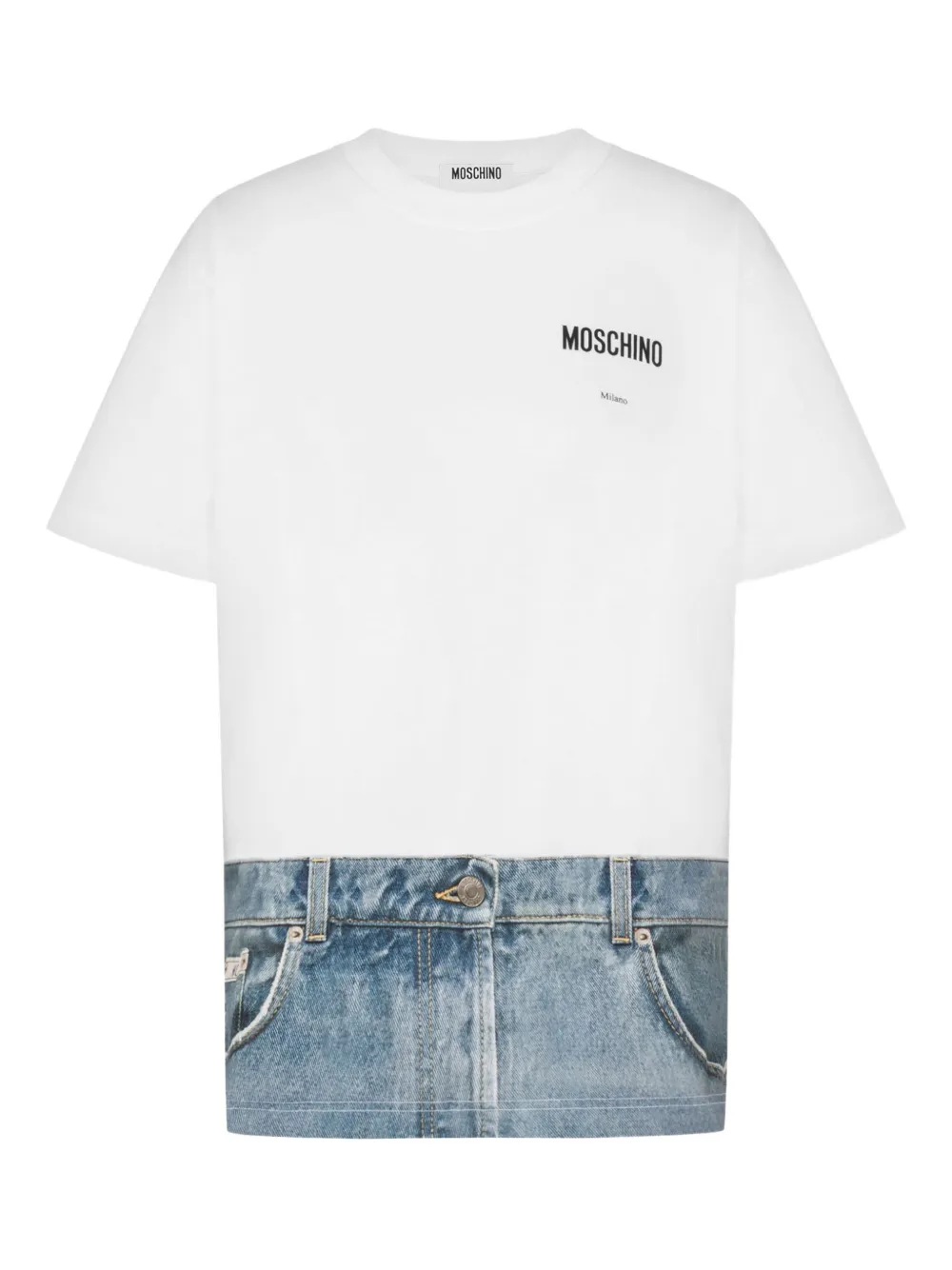 Moschino logo-print T-shirt - Bianco