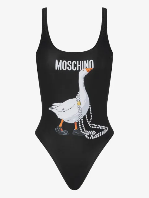 Moschino traje de baño con ganso estampado
