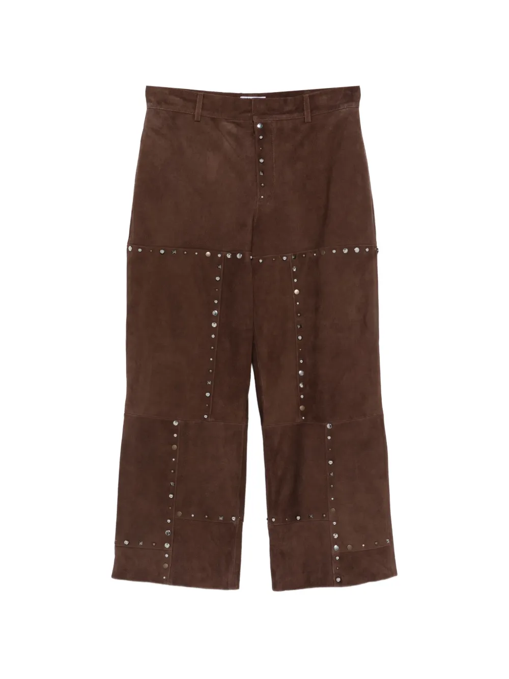 Moschino studded panel trousers - Marrone