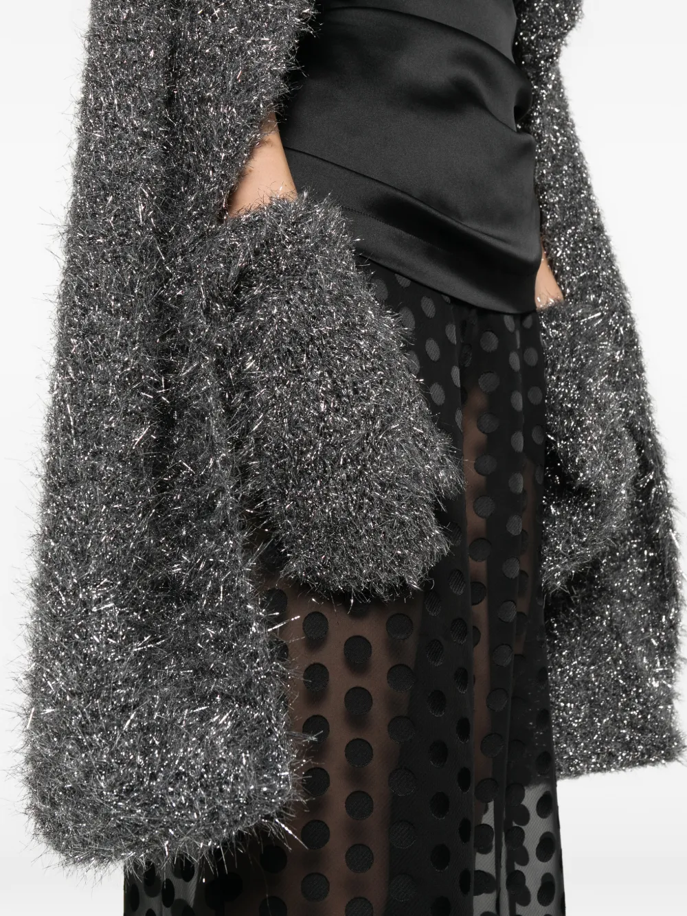 Moschino Metallic top Grijs