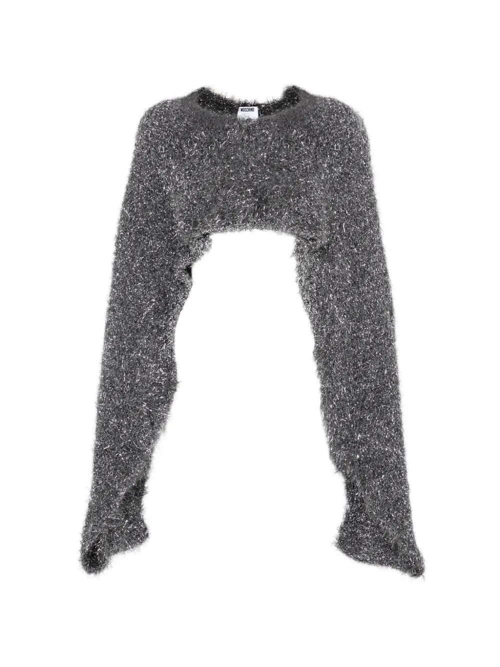 Moschino Top corto metallizzato - Grigio