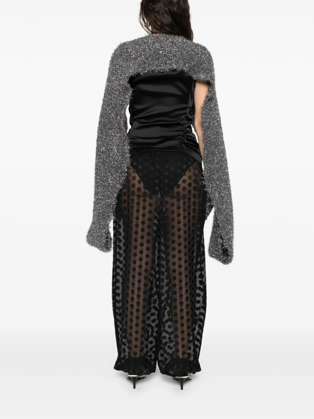 Moschino Metallic top Grijs