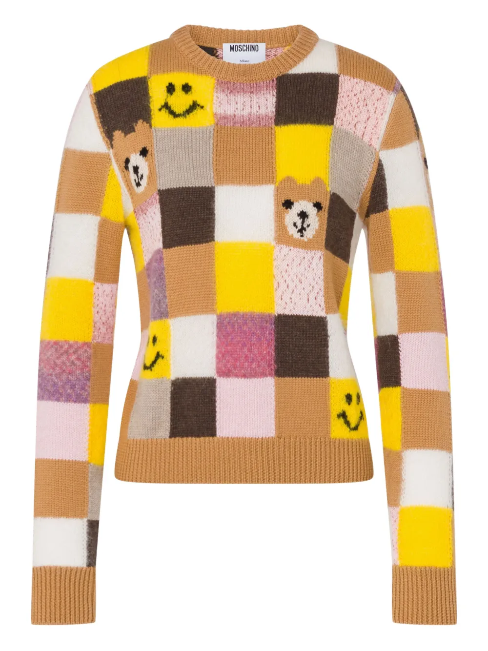 Moschino Maglione con design patchwork - Toni neutri