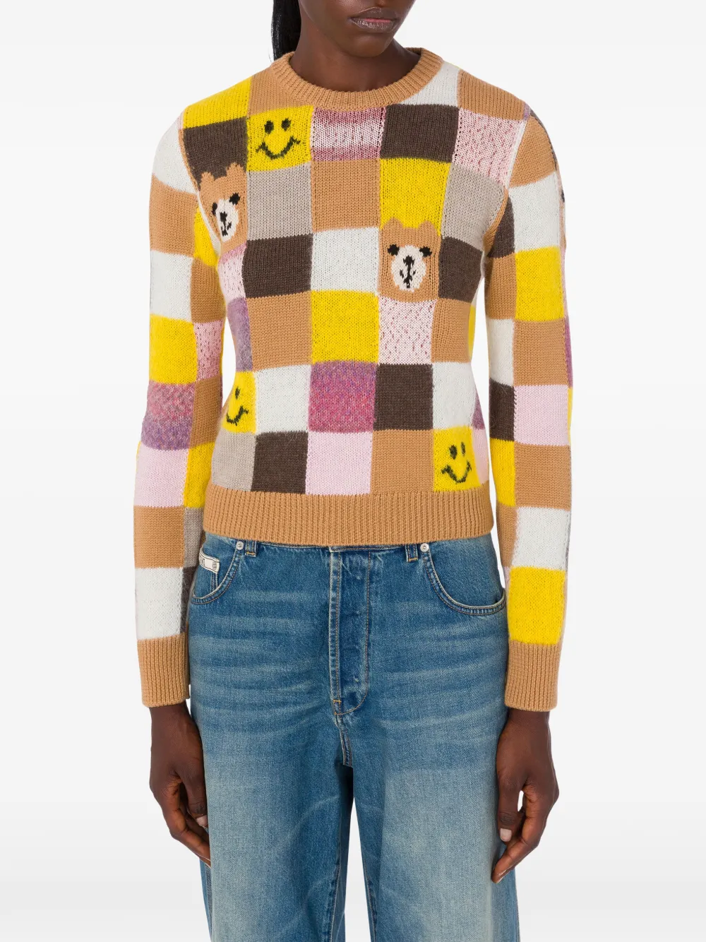  Moschino Patchwork Sweater - Neutrals 