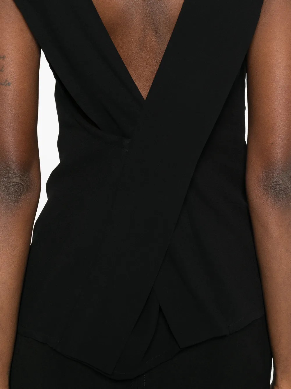 Moschino Mouwloze blouse Zwart