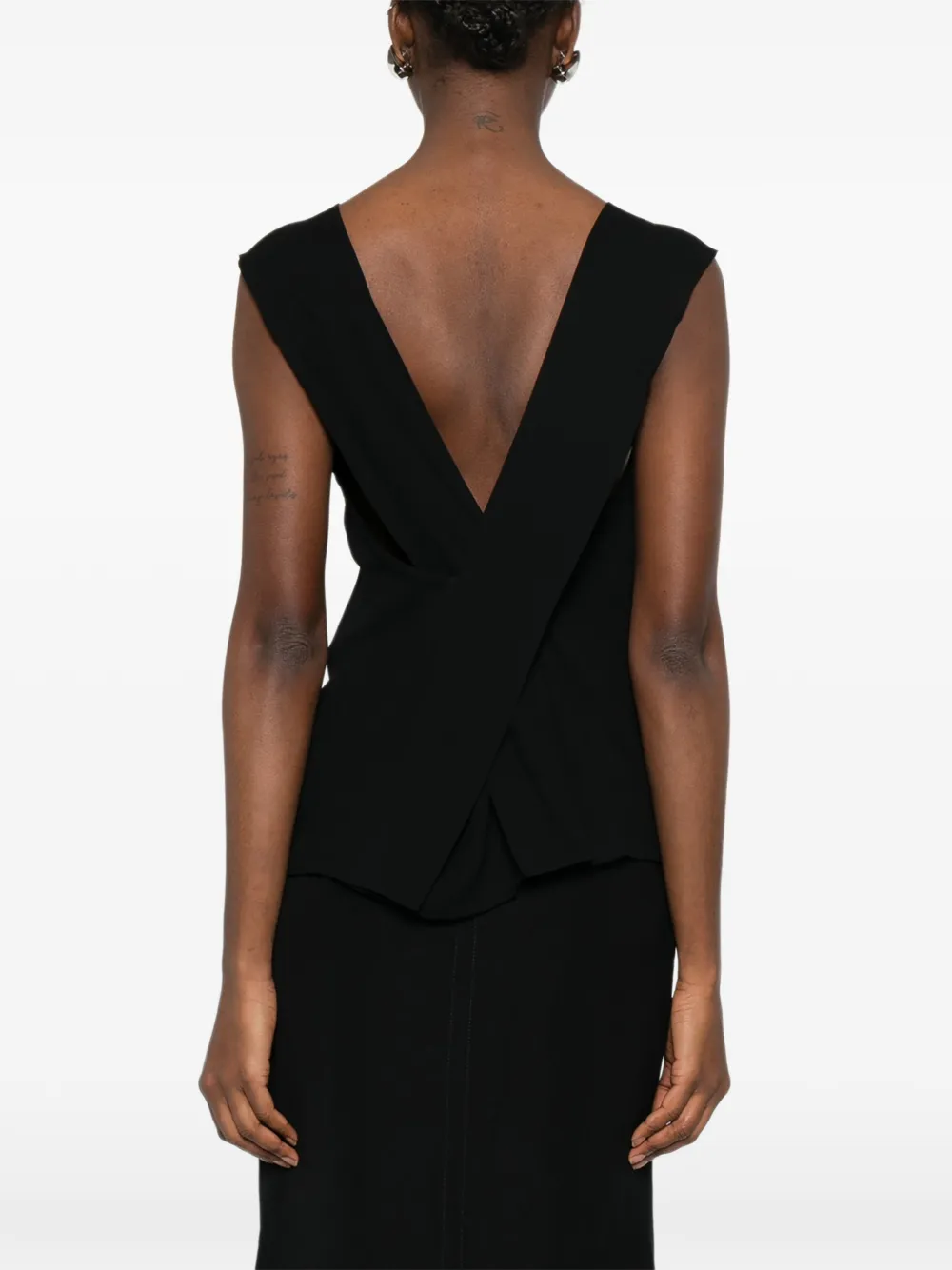 Moschino Mouwloze blouse Zwart