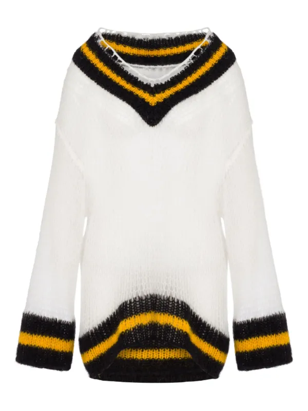 Moschino Vネック セーター | ホワイト | FARFETCH JP