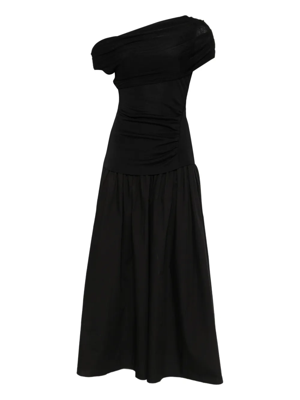 Self-Portrait draped midi dress | negro | Image 1