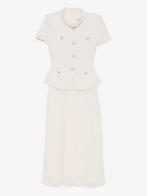 Self-Portrait vestido midi con paneles