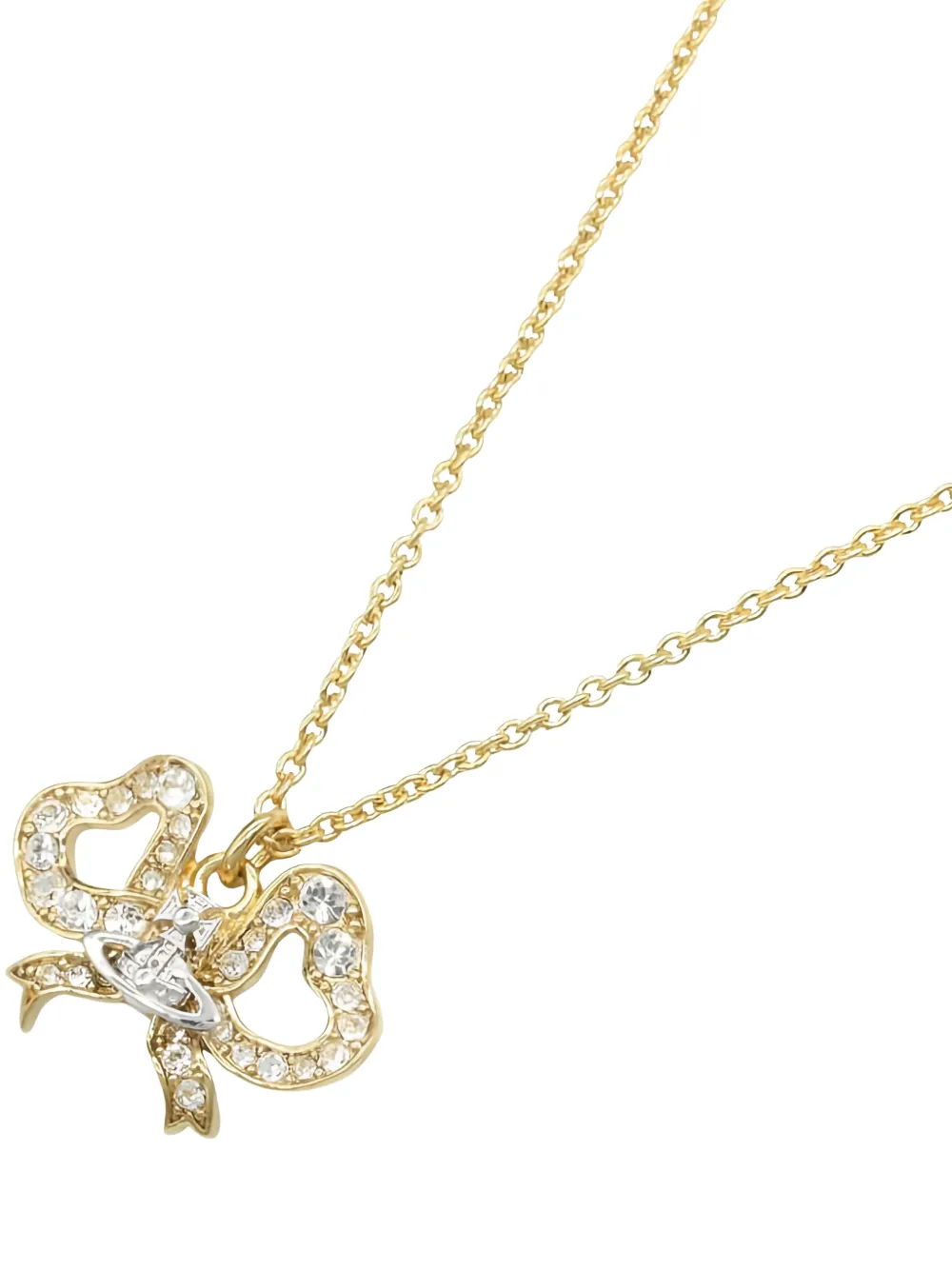 Vivienne Westwood Pre-Owned 2020s Orb Rigoberta ribbon necklace - Oro