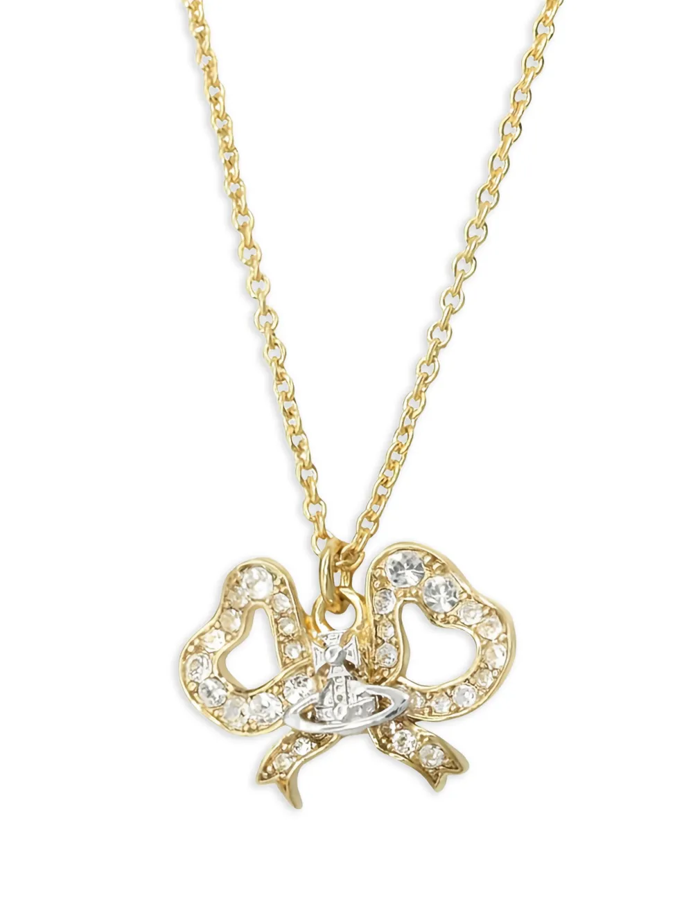 Vivienne Westwood Pre-Owned 2020s Orb Rigoberta ribbon necklace - Oro