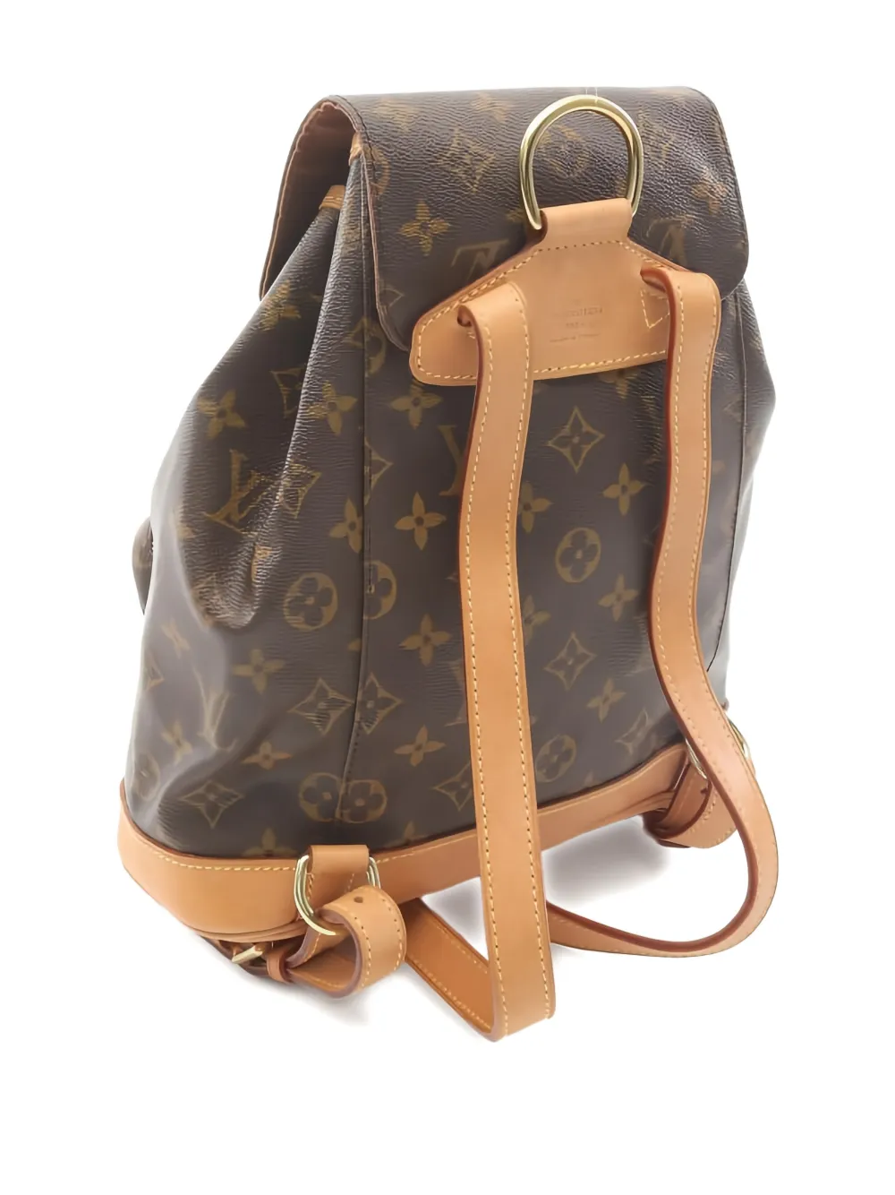 Pre-owned Louis Vuitton 2000 Montsouris Mm Monogram Backpack In Brown