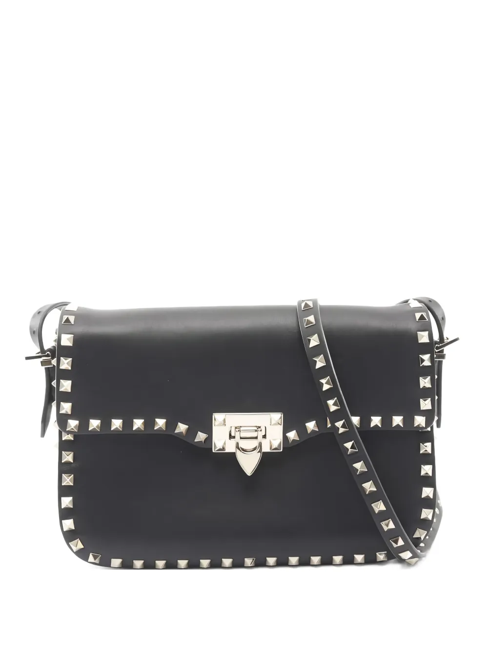 Valentino Garavani Pre-Owned 2010s Rockstud leather shoulder bag - Nero