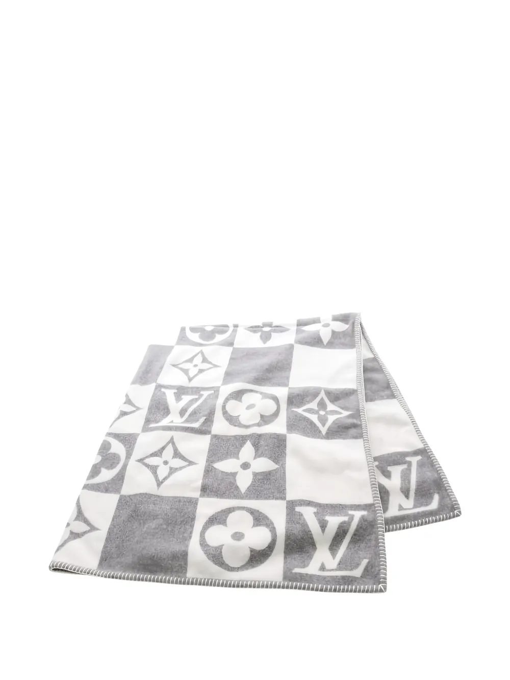 LOUIS VUITTON Pre-owned Logo-embellishment Blanket In White