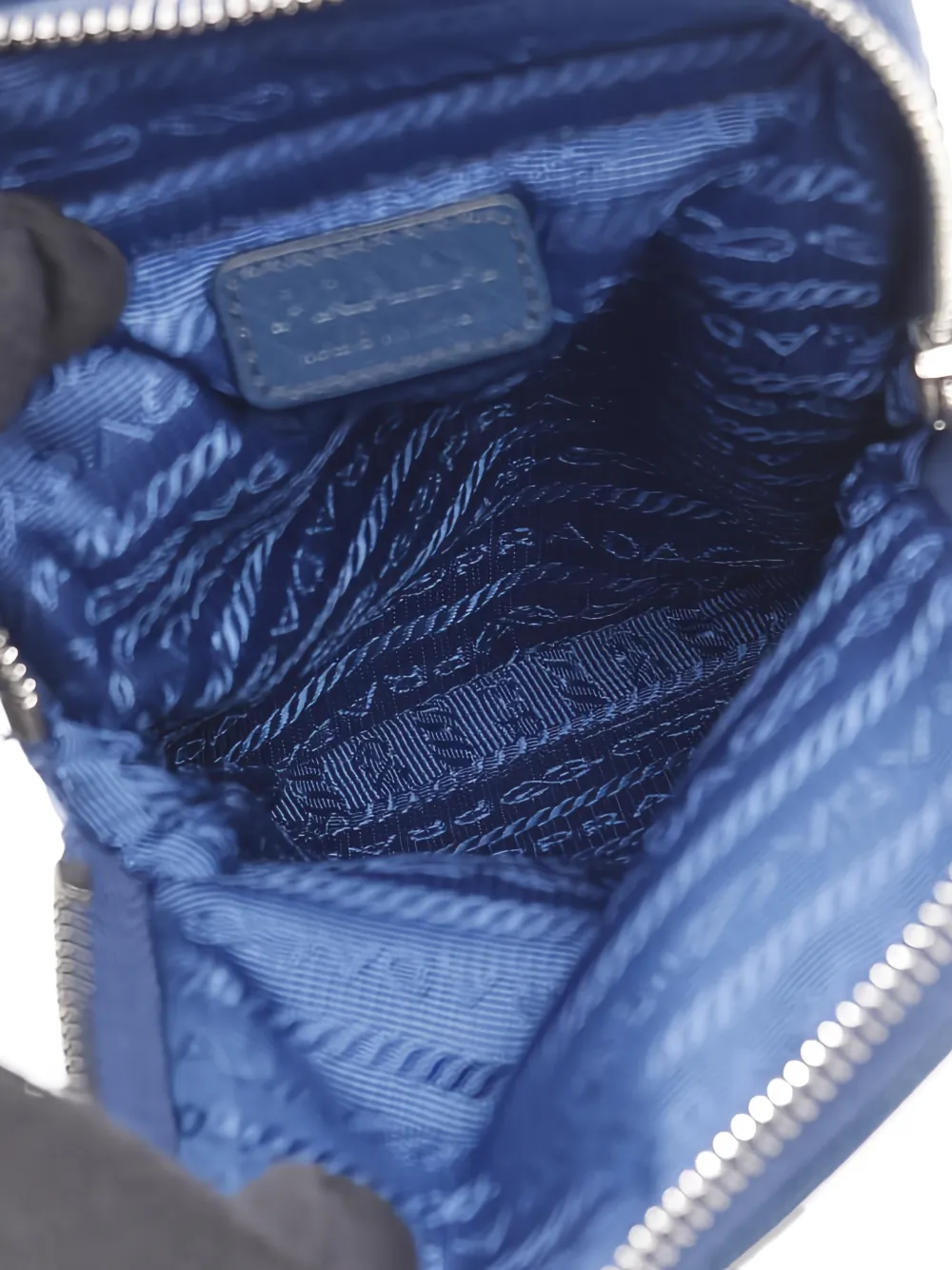 Pre-owned Prada Logo-plaque Cross Body Bag In Blue