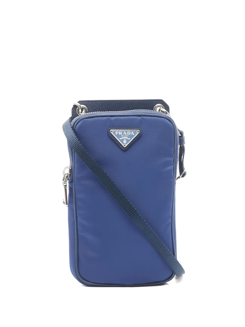 Pre-owned Prada Logo-plaque Cross Body Bag In Blue