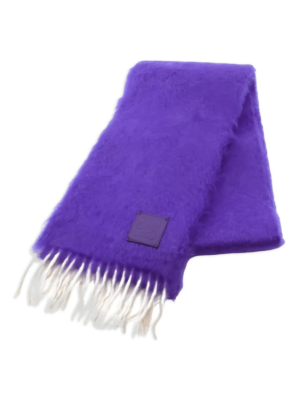 Loewe Pre-Owned 10s Anagram fringed scarf - Viola