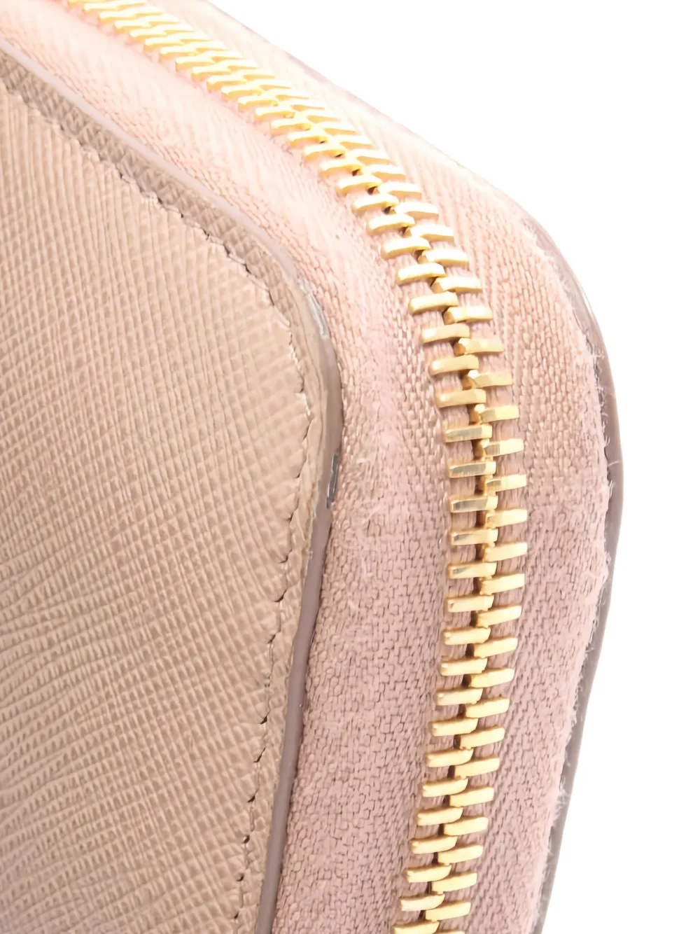 Pre-owned Prada Logo-plaque Leather Wallet In Pink