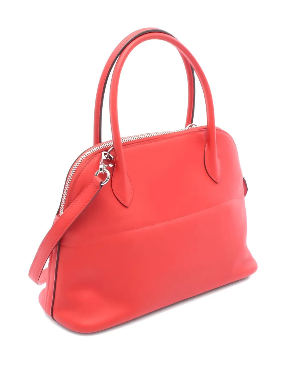 Pre-owned Hermes 27 Bolide Detachable Strap Handbag In Red