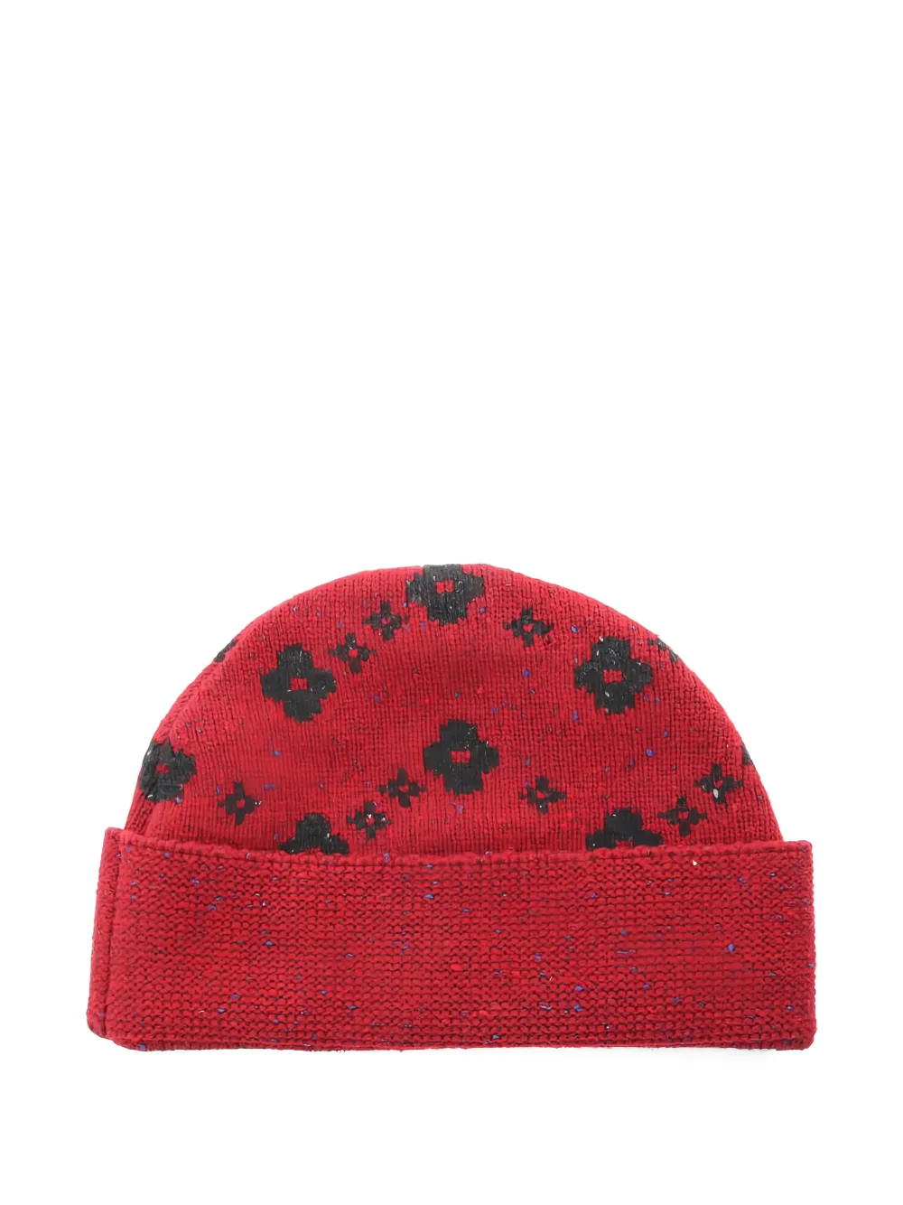 LOUIS VUITTON Pre-owned Floral Wool Beanie In Red