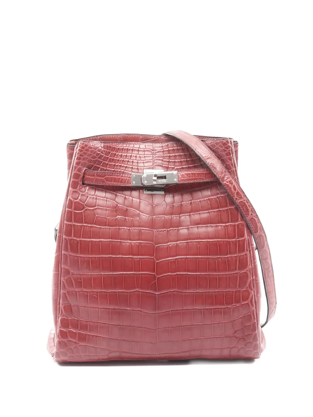 Pre-owned Hermes 2002 Kelly Sport Mm Cross Body Bag In Red