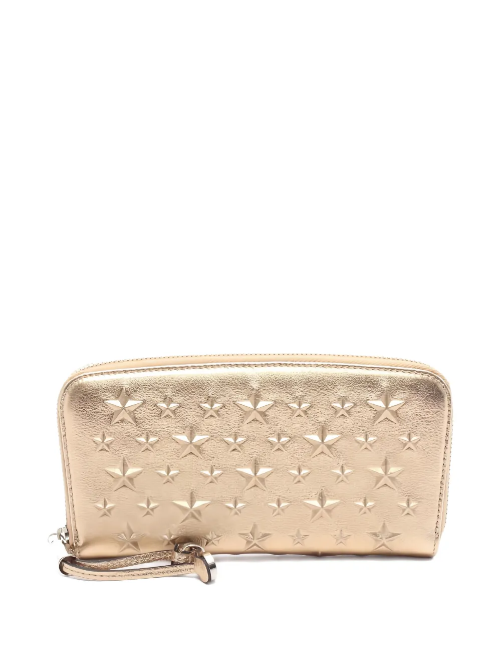 Jimmy Choo Pre-Owned 2010s Filipa star-studded zipper wallet | Gold | Image 1