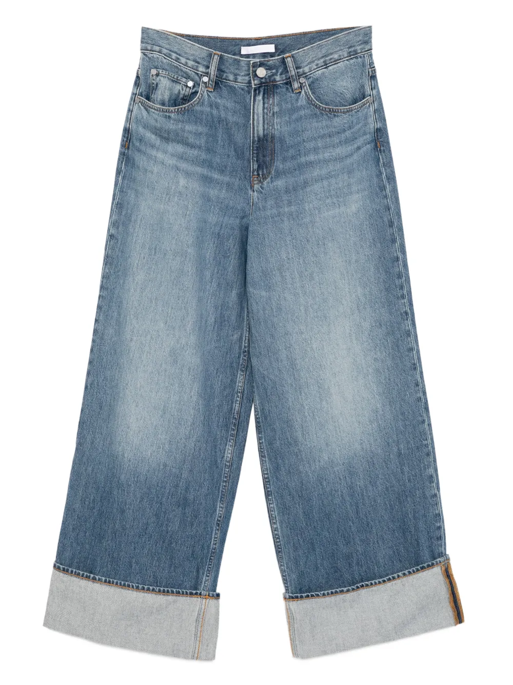 Helmut Lang Jeans a vita bassa e gamba ampia - Blu