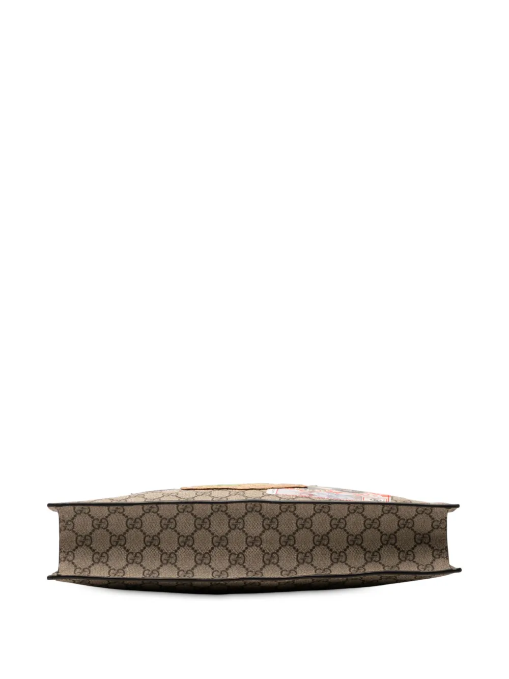 Pre-owned Gucci 2000-2015 Gg Supreme Night Courrier Vertical Satchel In Brown