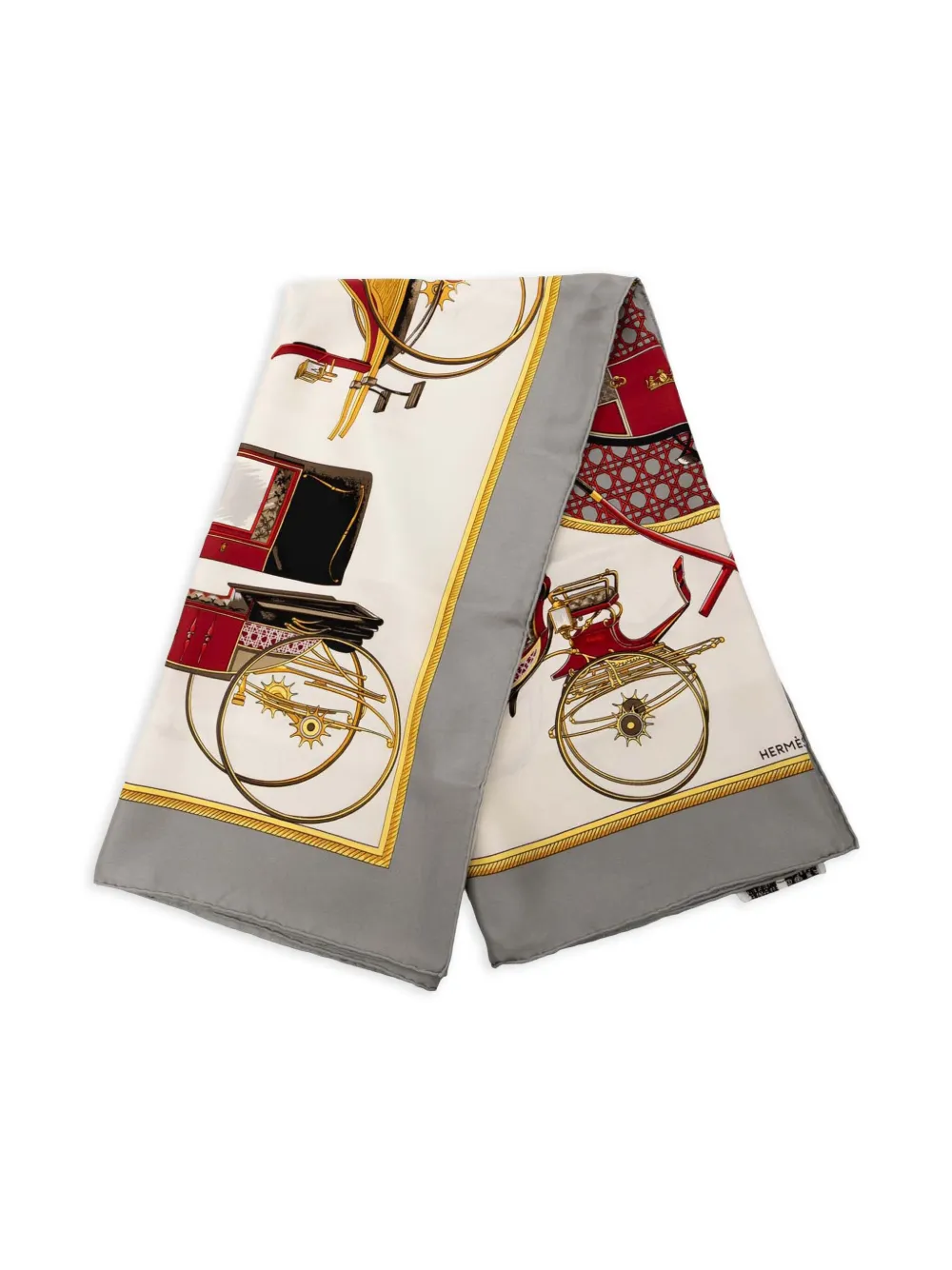 Hermès Pre-Owned 20th Century Les Voitures a Transformation Silk Scarf