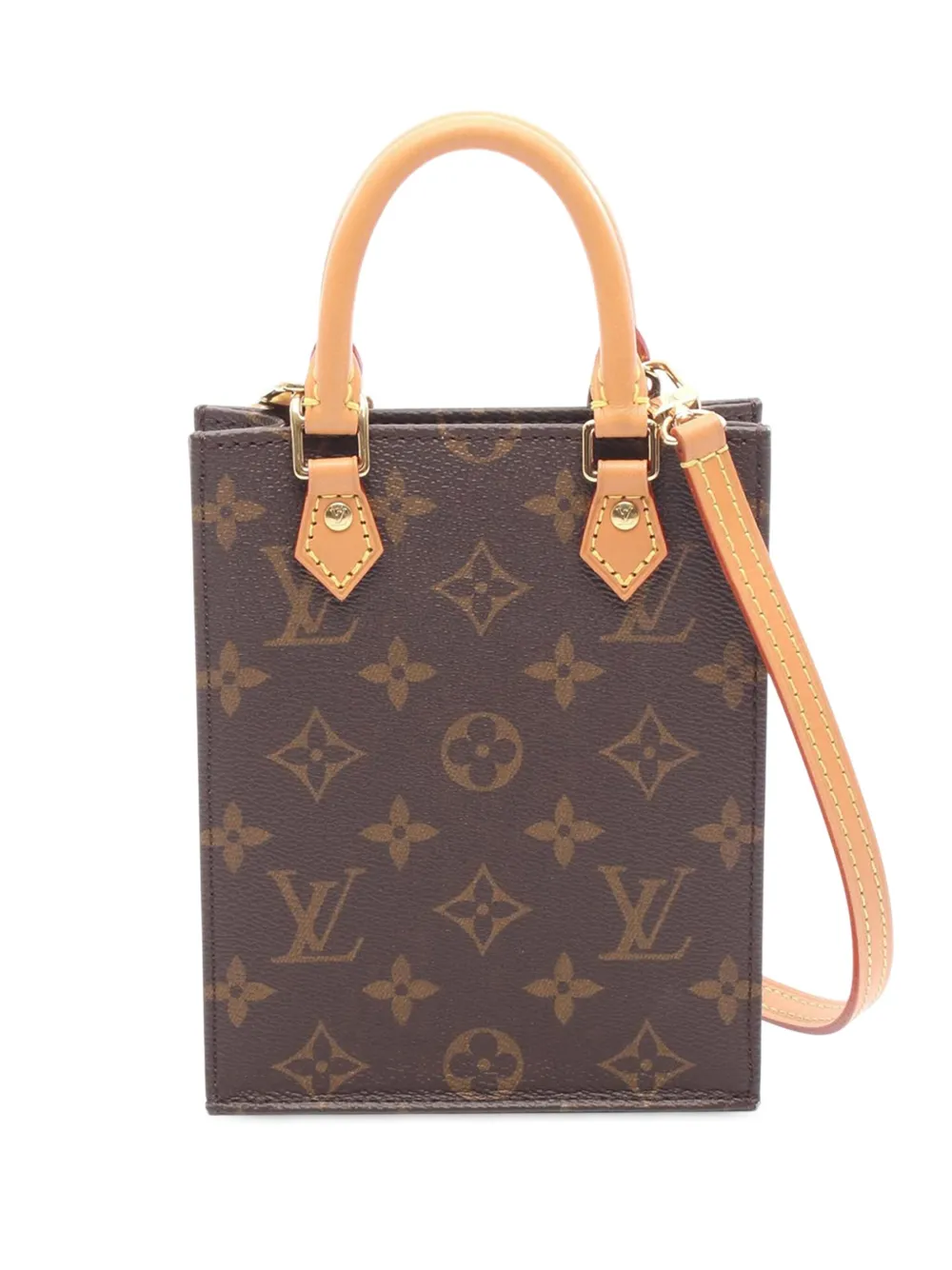 Louis Vuitton Pre-Owned 2021-2025 Monogram Petit Sac Plat satchel -