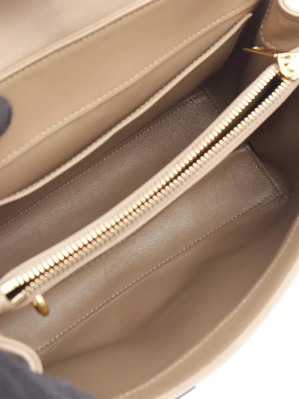 Pre-owned Celine 2010-2025 Small Smooth Calfskin 16 Satchel In Gray