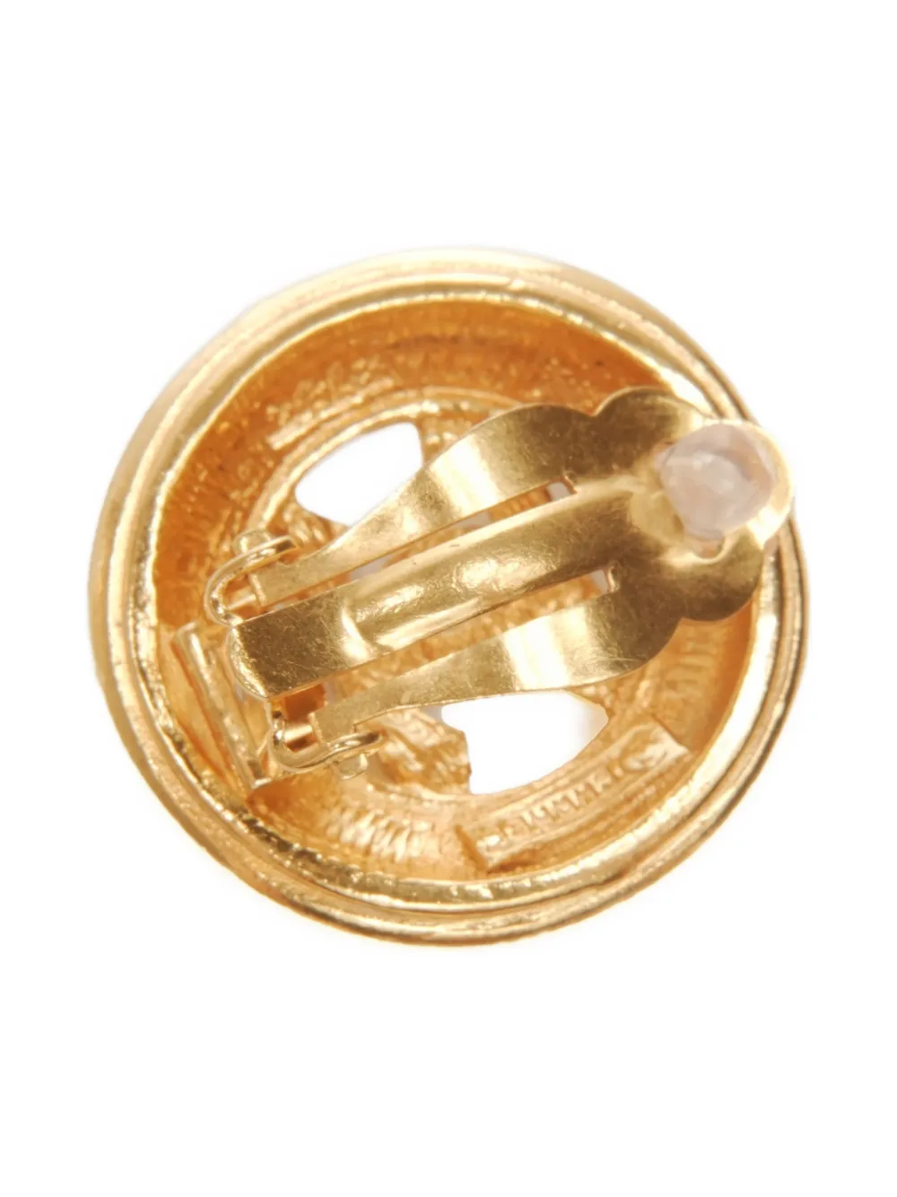 CHANEL Pre-owned 1971-1980s Cc Mark Clip-on Earrings In Gold