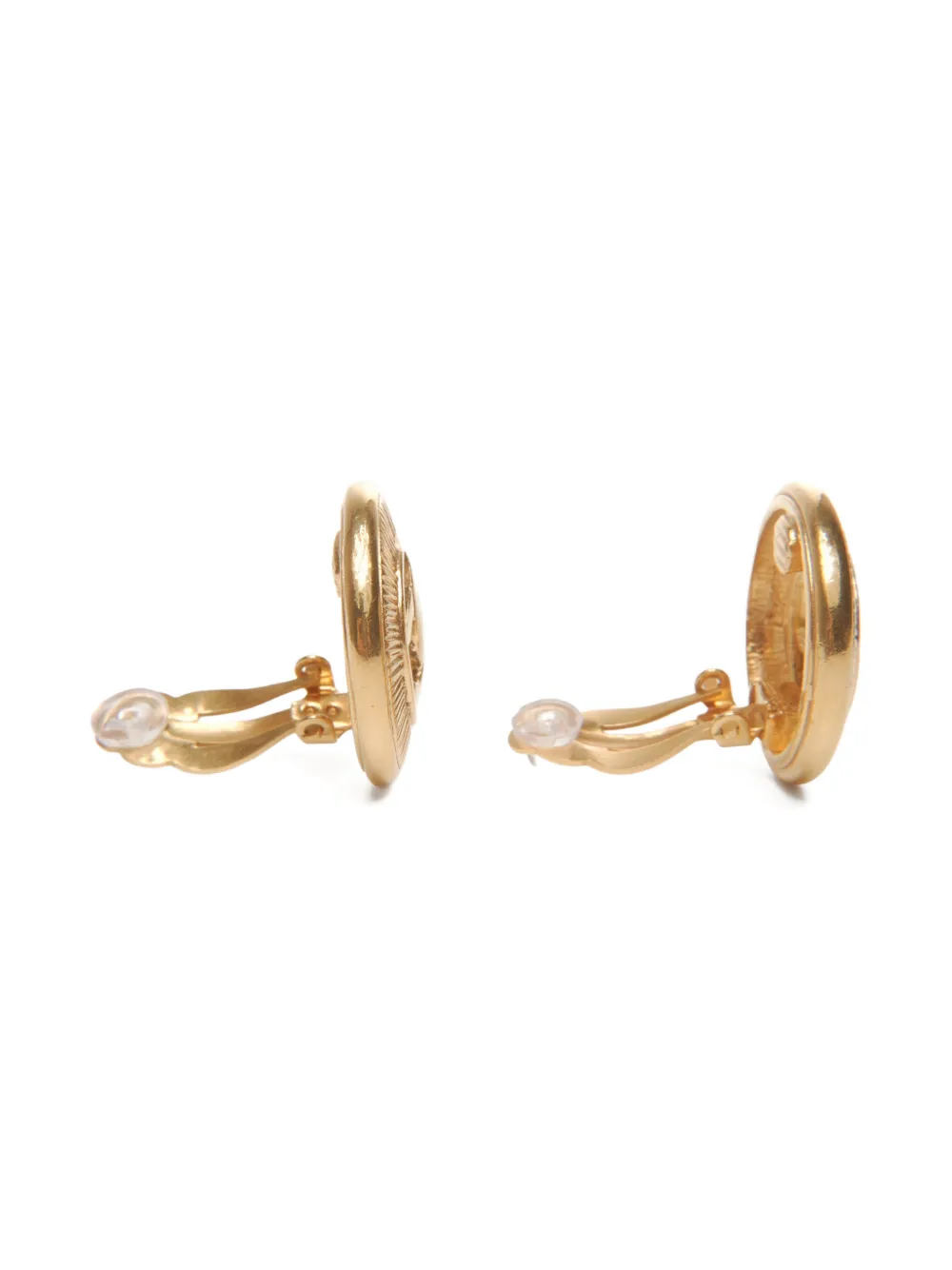 CHANEL Pre-owned 1971-1980s Cc Mark Clip-on Earrings In Gold
