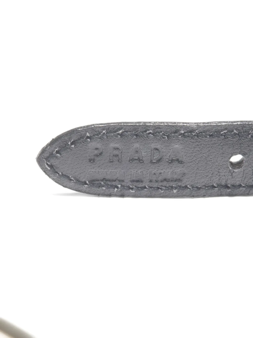 Pre-owned Prada 2010-2020s Leather Charm Bracelet In Black