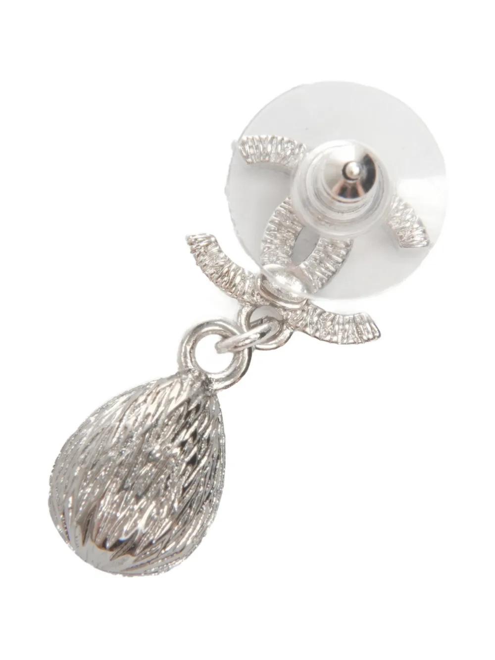 CHANEL Pre-owned 2021 Cc Mark Drop Earrings In Silver