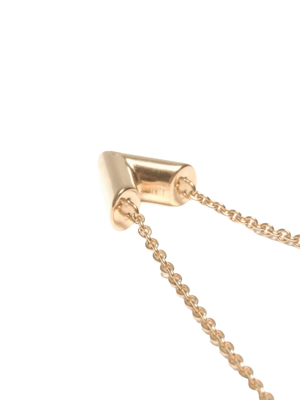 LOUIS VUITTON Pre-owned 2023 Essential V Pendant Necklace In Gold