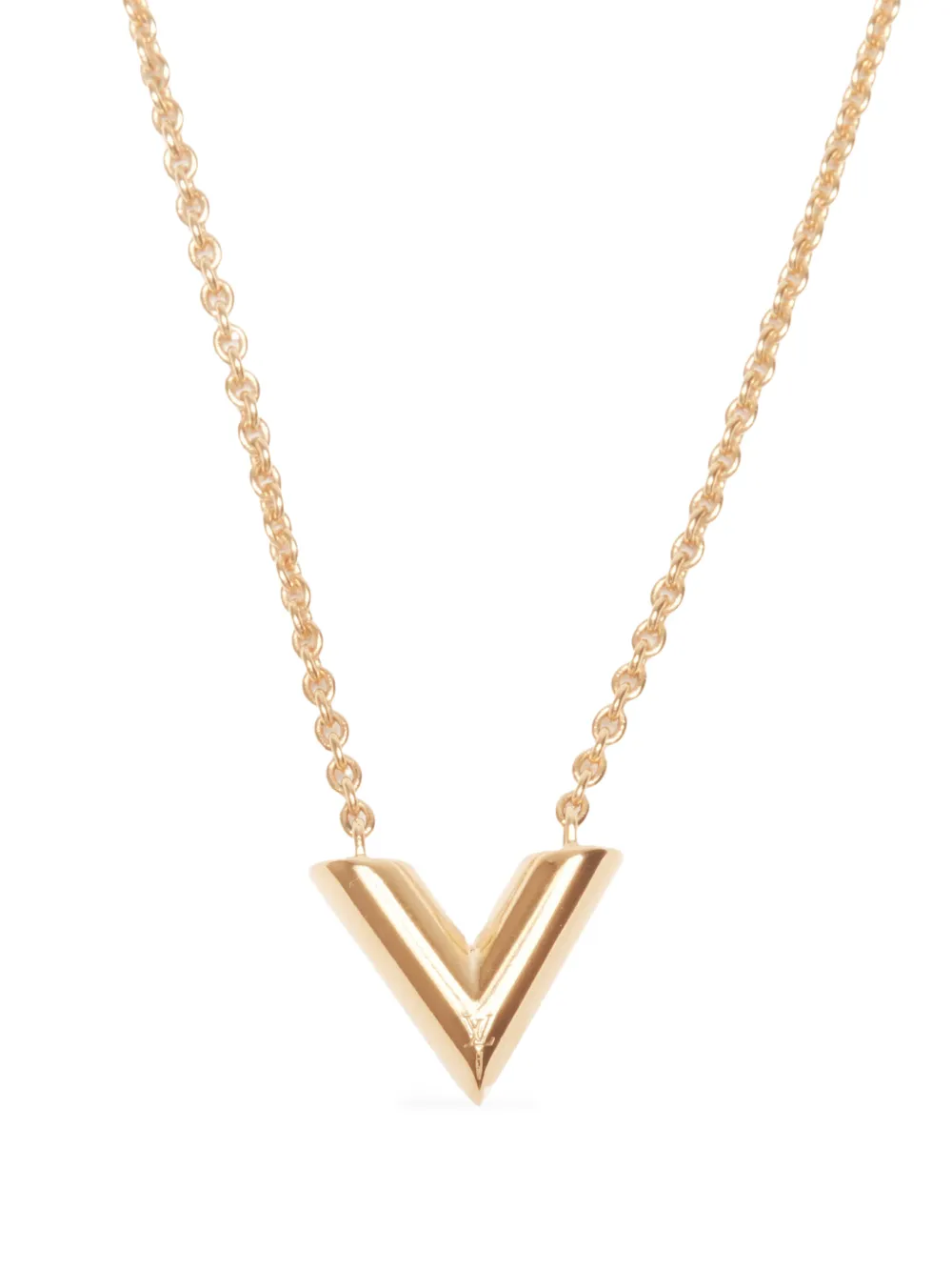Louis Vuitton Pre-Owned 2023 Louis Vuitton Essential V pendant necklace - Oro