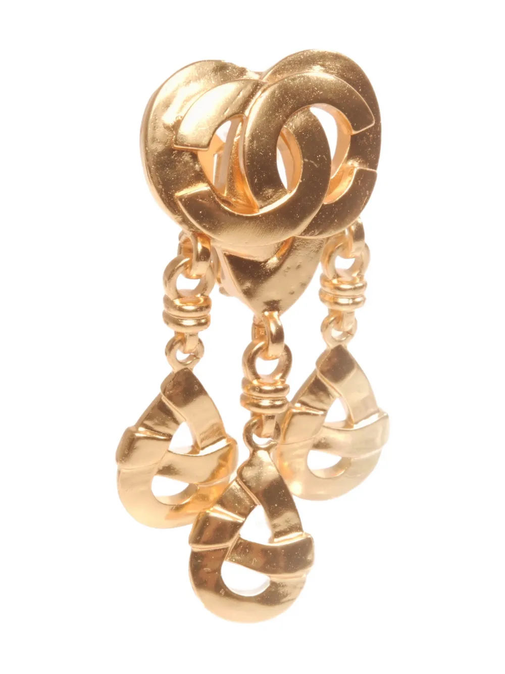 CHANEL Pre-owned 1997s Cc Mark Earrings In Gold