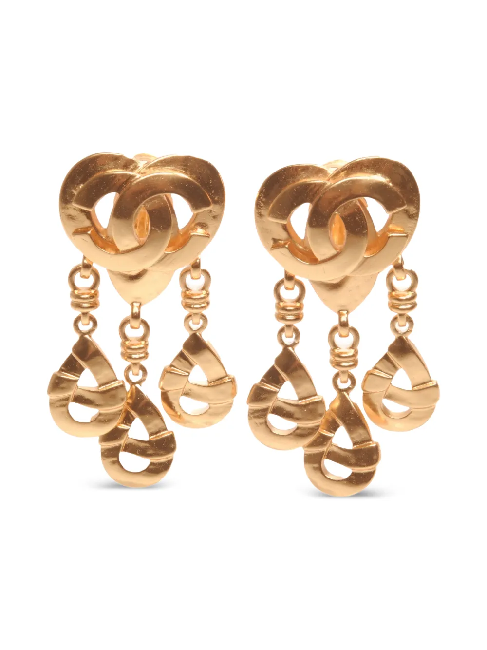 CHANEL Pre-Owned 1997s CC mark earrings - Oro