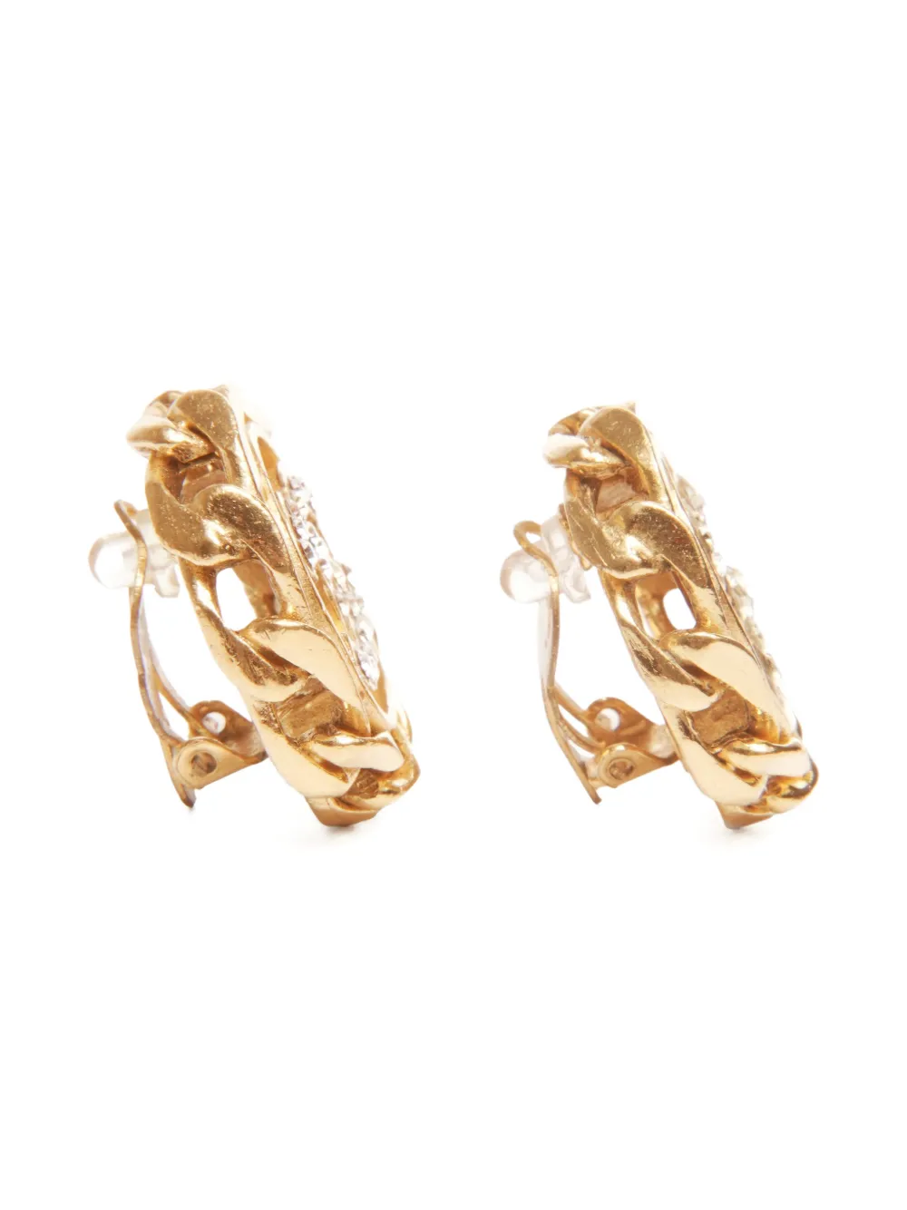 CHANEL Pre-owned 1988s Coco Mark Clip-on Earrings In Gold