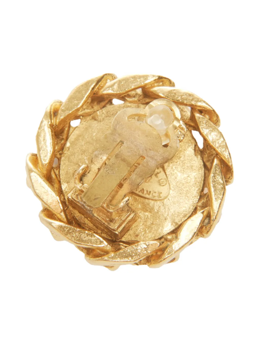 CHANEL Pre-owned 1988s Coco Mark Clip-on Earrings In Gold