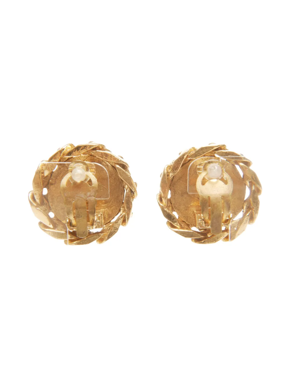 CHANEL Pre-owned 1988s Coco Mark Clip-on Earrings In Gold