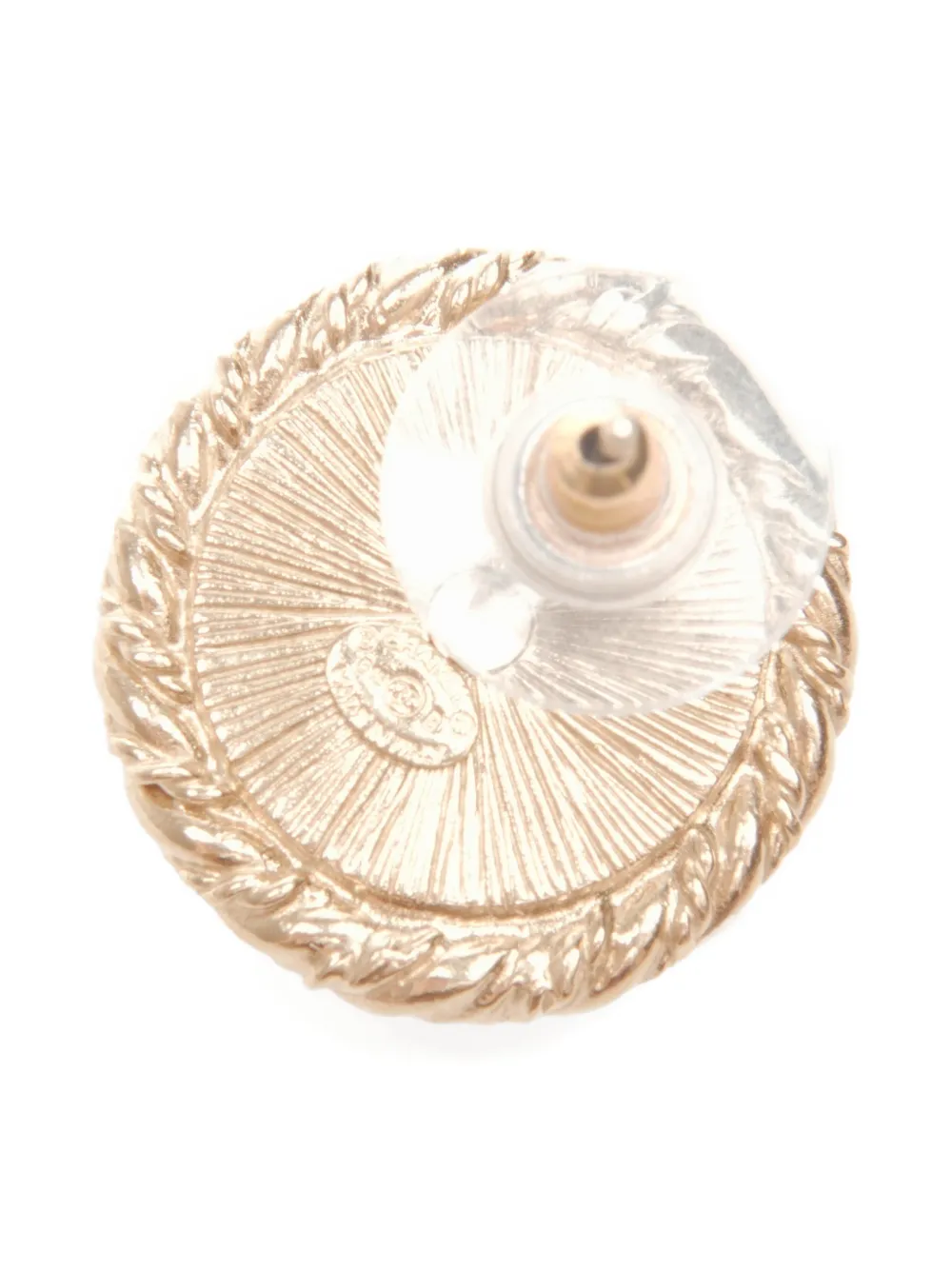 CHANEL Pre-owned 2015 Cc Mark Pearls Detail Earrings In Gray