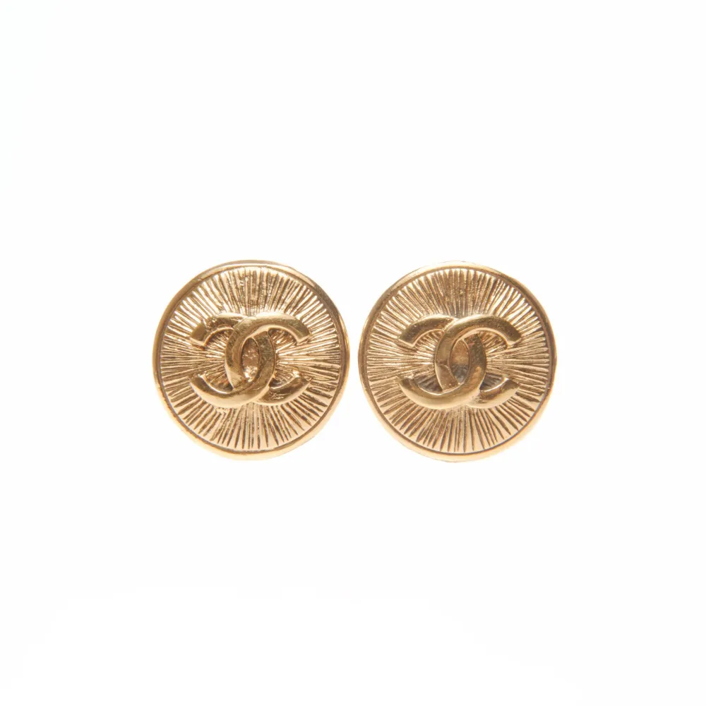 CHANEL Pre-owned 1980s Coco Mark Clip-on Earrings In Gold